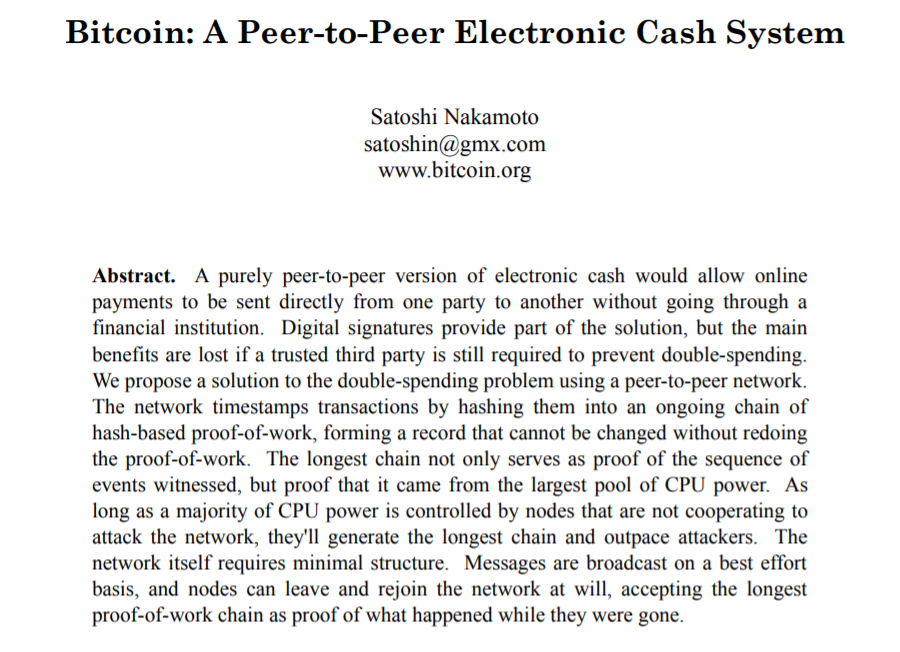 Bitcoin whitepaper